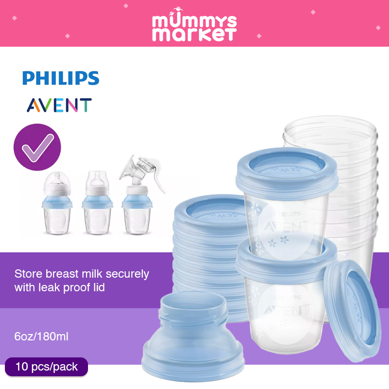 Philips Avent BreastMilk Storage Cups 10x 180ml (SCF618/10)